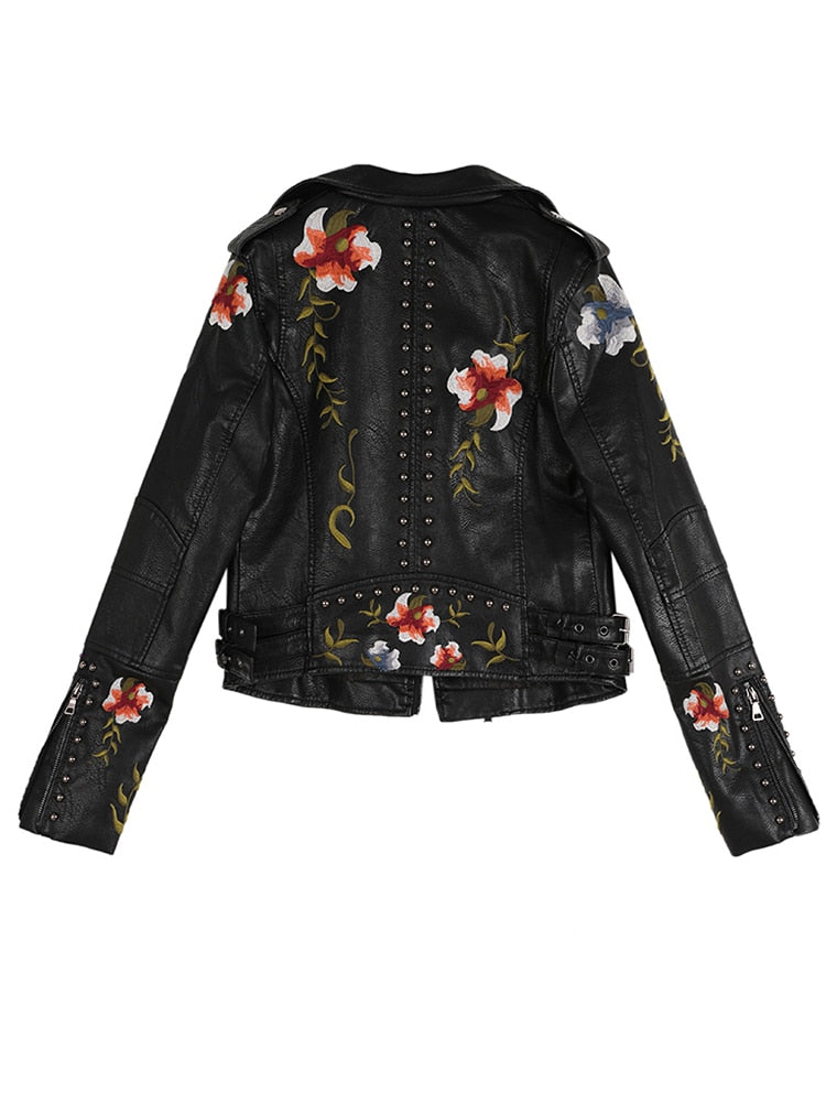 Bikers Jacket with a Floral Twist - Festigal