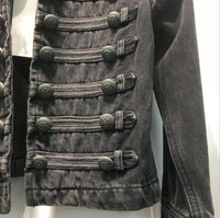 Retro Military Style Denim Jacket - Festigal