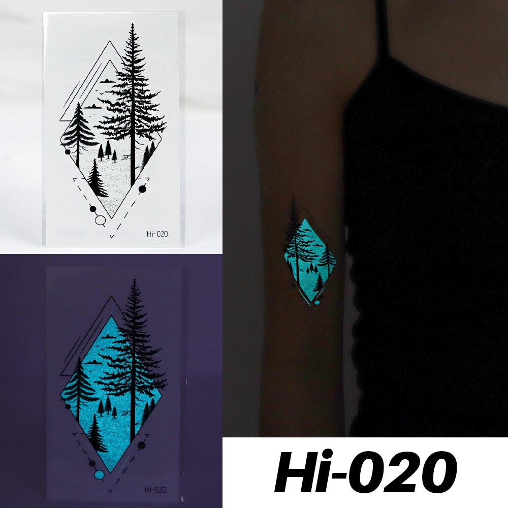 Blue Luminous Tattoo Stickers - Festigal