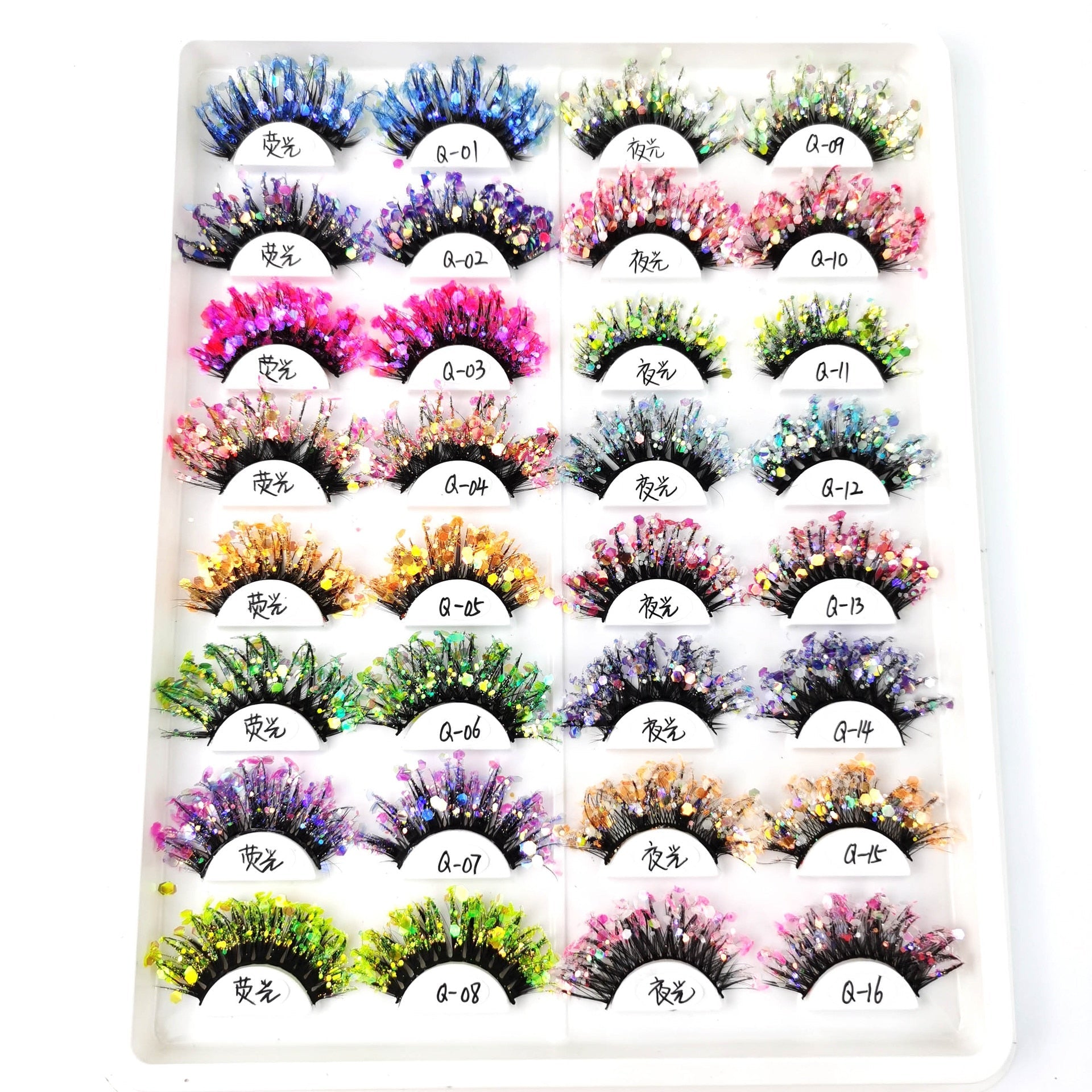 Luminous Sequin False Eye Lashes - Festigal