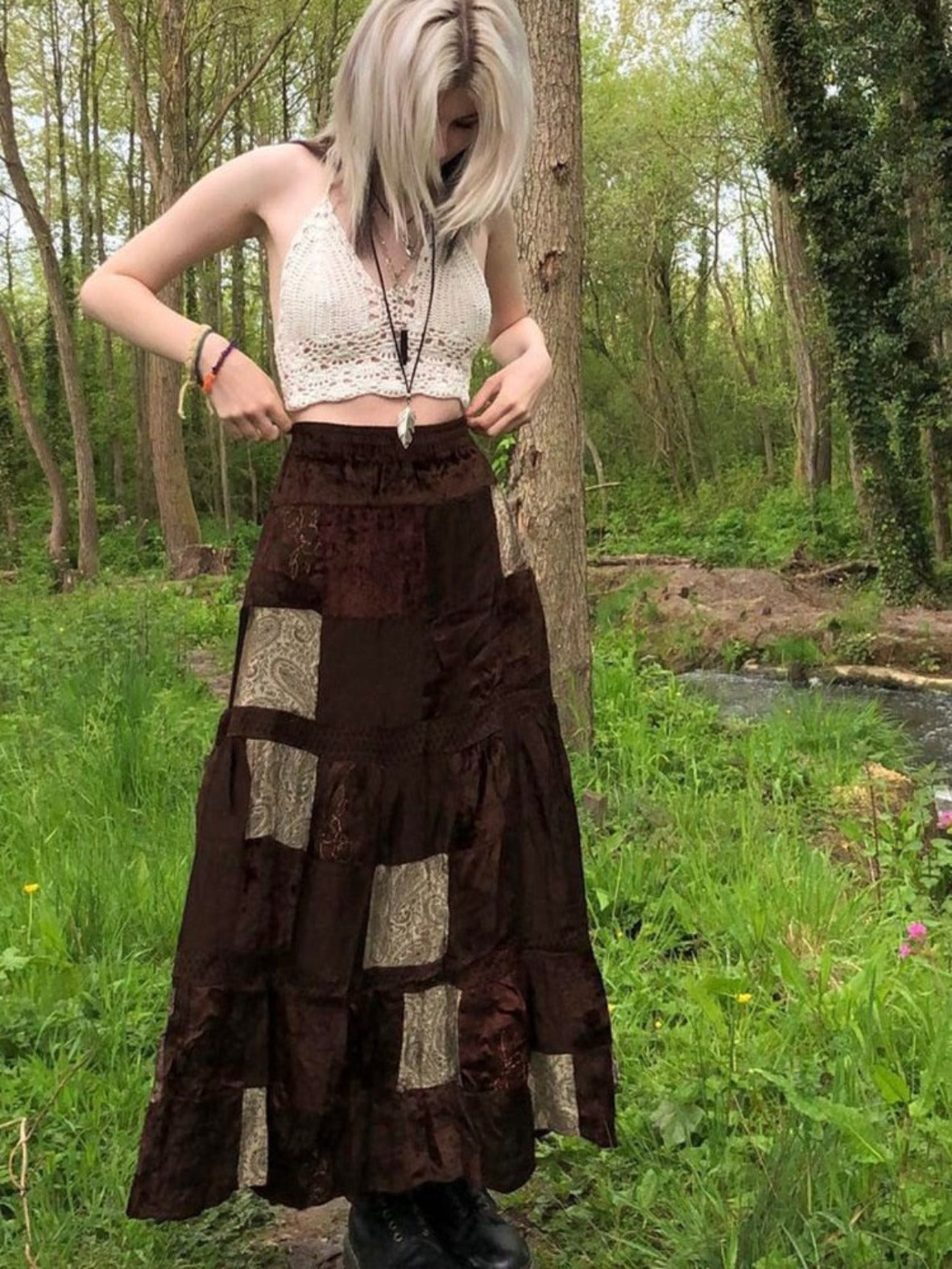 Long Velvet Autumn Skirt - Festigal