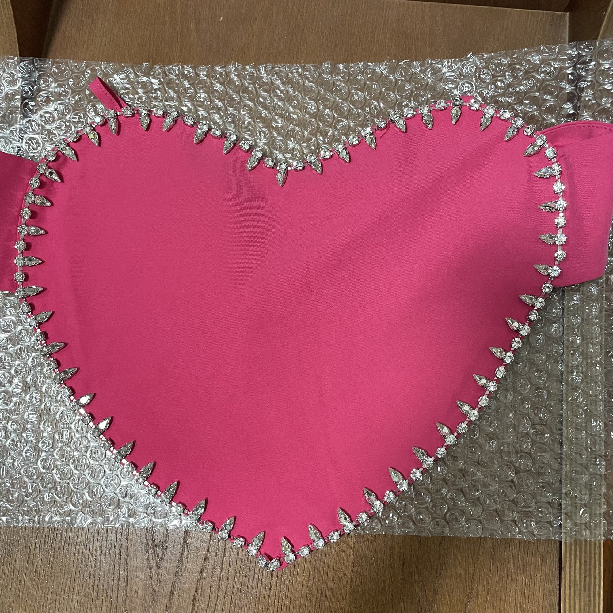 Heart Shaped Rhinestone Crop Top - Festigal