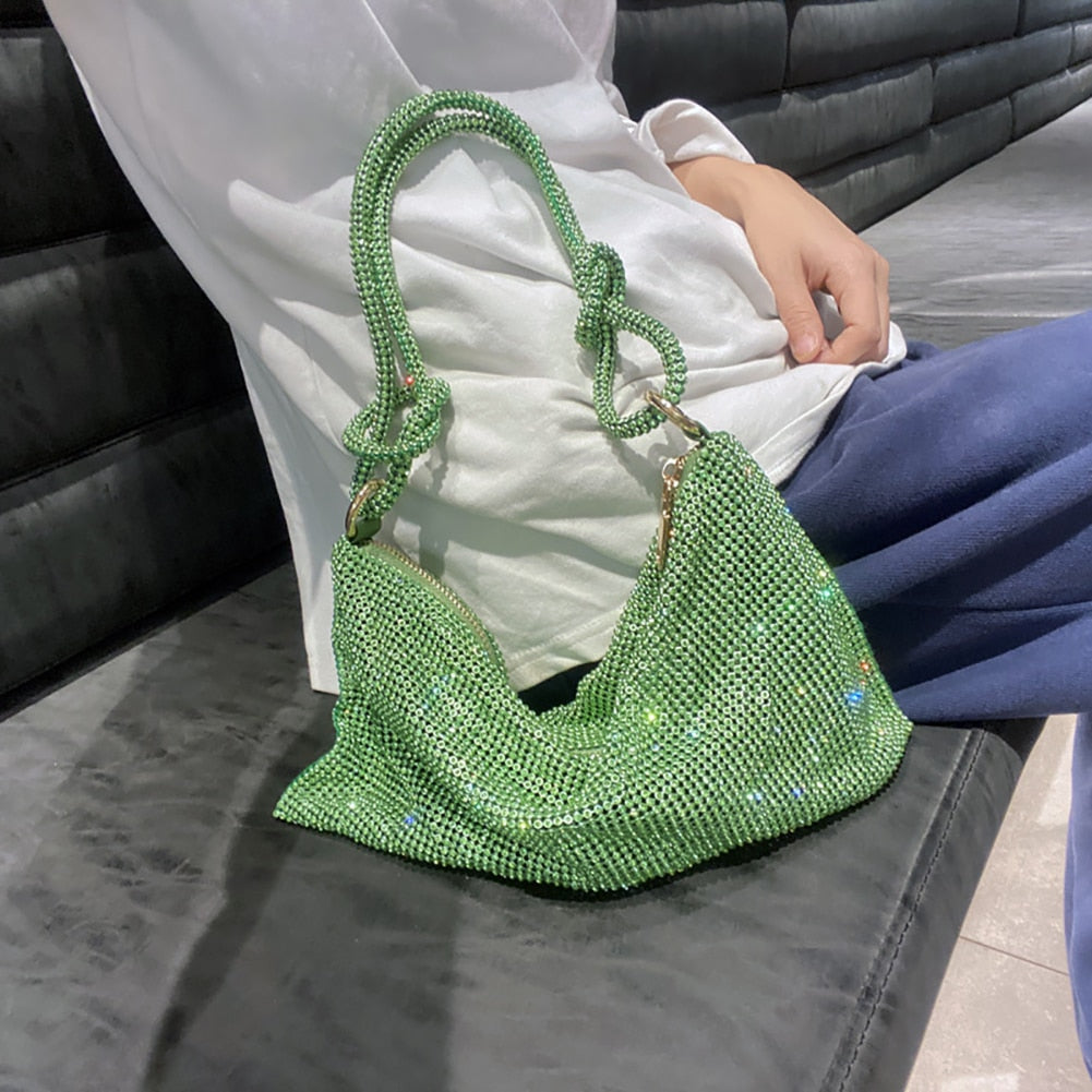 Shiny Rhinestones Evening Clutch Bag - Festigal