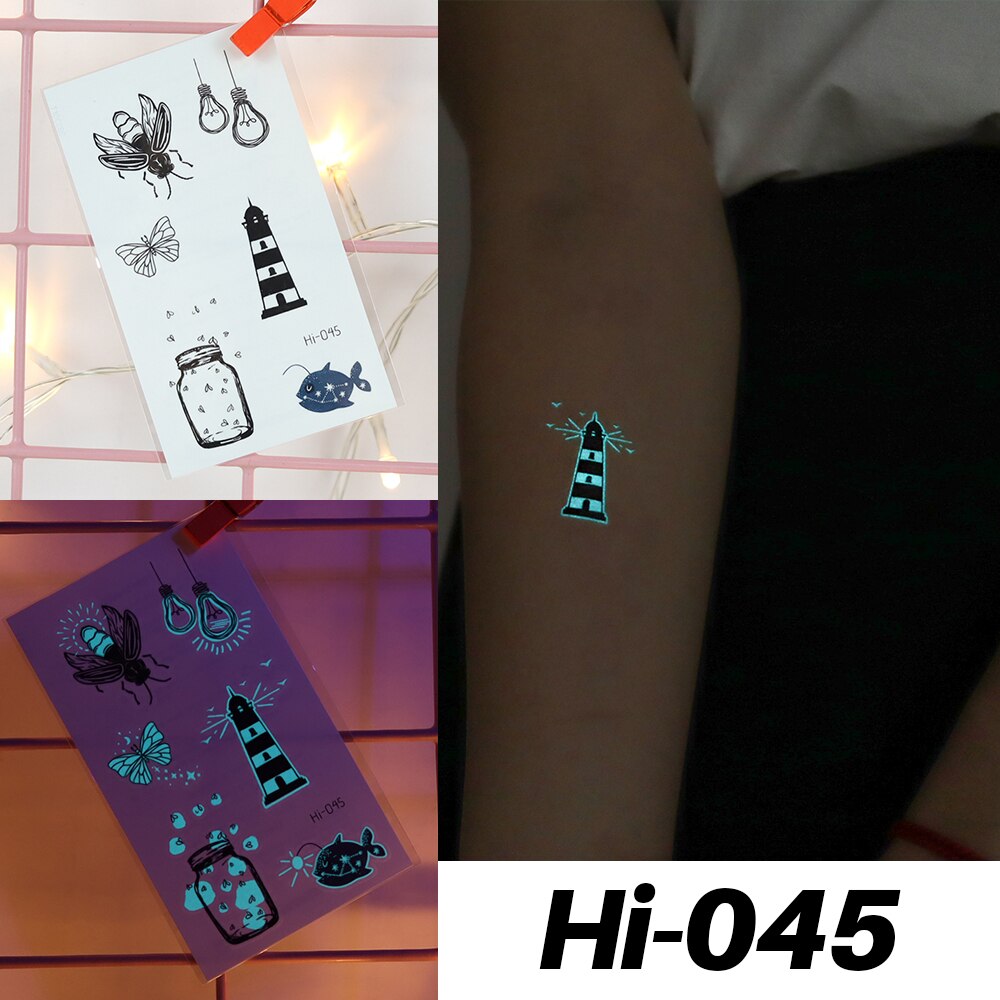 Blue Luminous Tattoo Stickers - Festigal