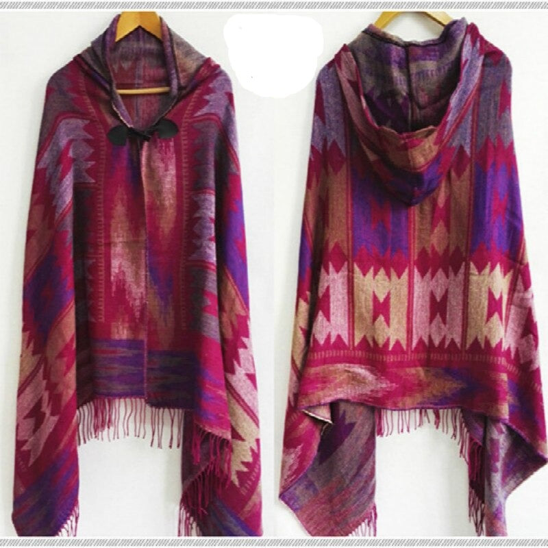 Aztec Style Multifunction Poncho - Festigal