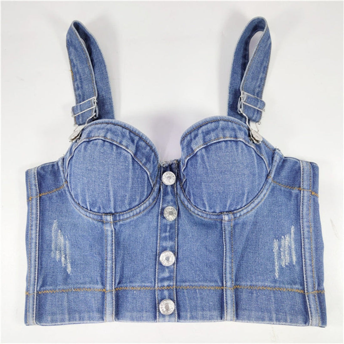 All Denim Cami Corset Top - Festigal