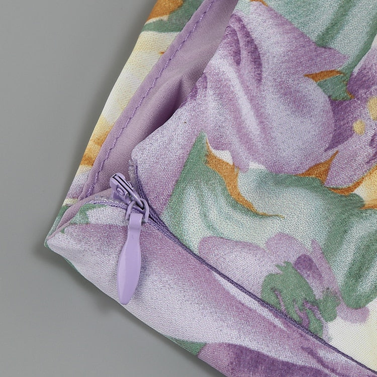 Floral Chain Belt Maxi Dress - Festigal