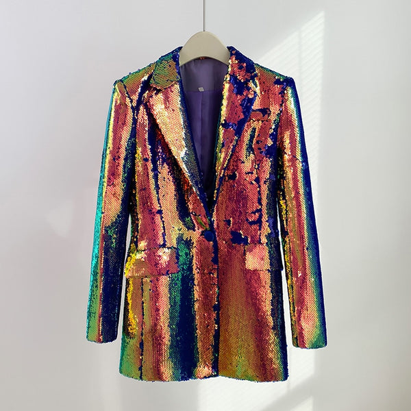 Holographic Sequin Blazer - Festigal
