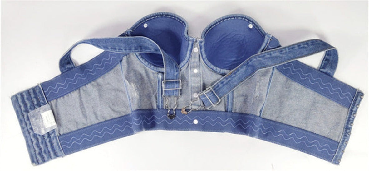 All Denim Cami Corset Top - Festigal