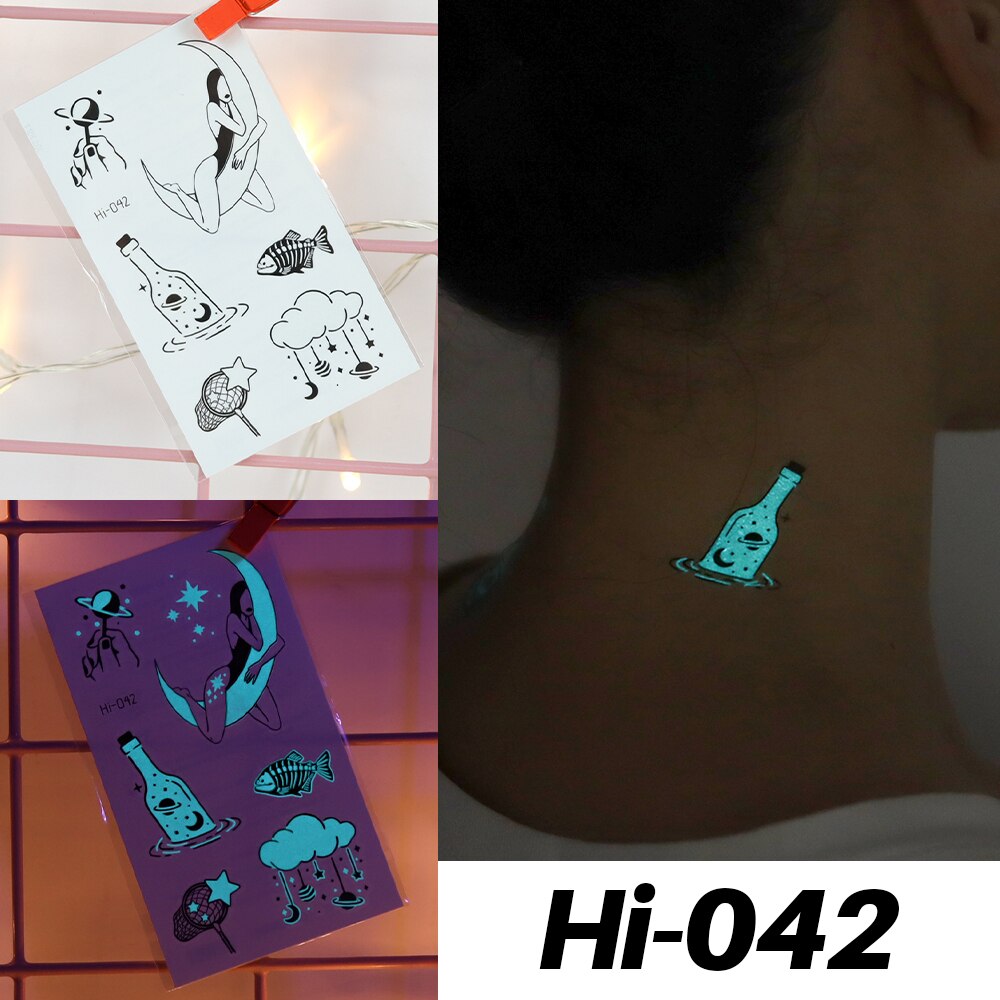 Blue Luminous Tattoo Stickers - Festigal