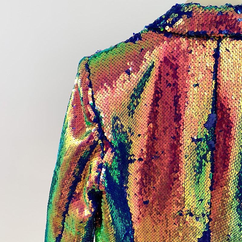 Holographic Sequin Blazer - Festigal