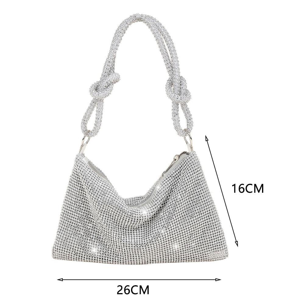Shiny Rhinestones Evening Clutch Bag - Festigal