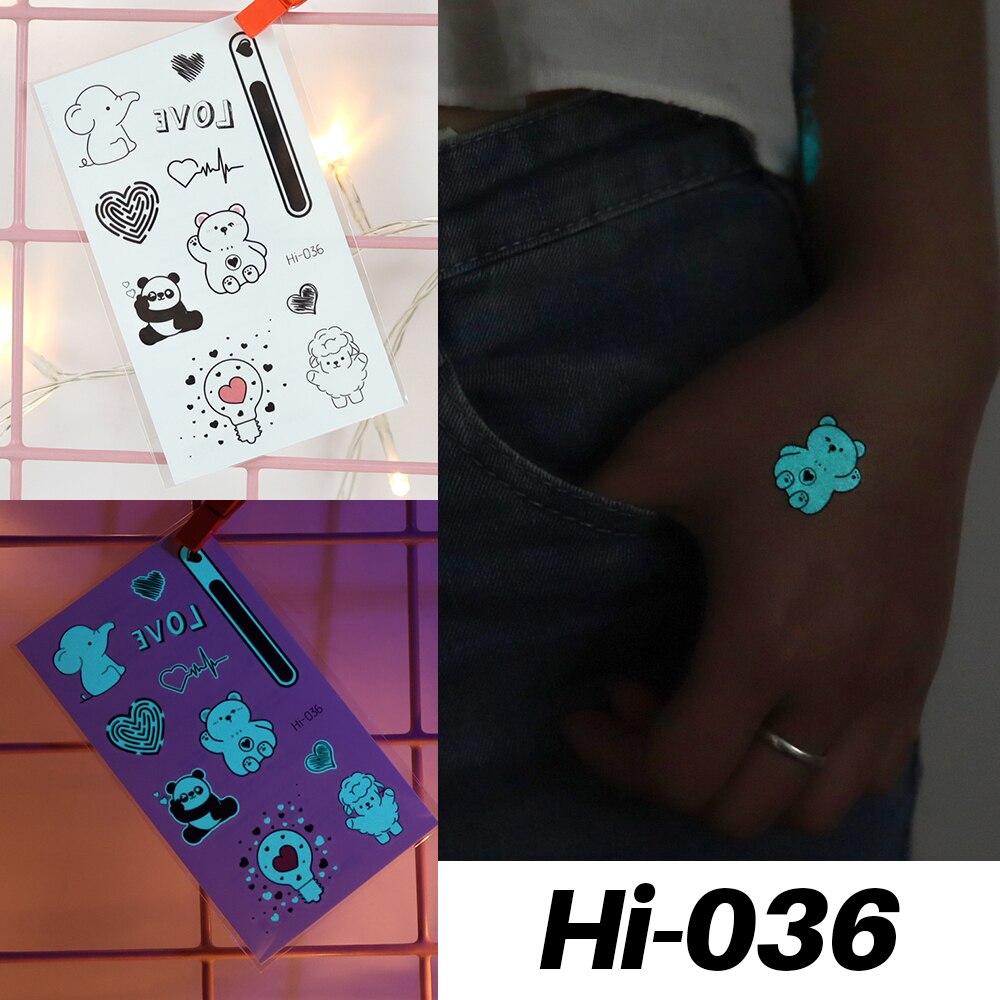 Blue Luminous Tattoo Stickers - Festigal