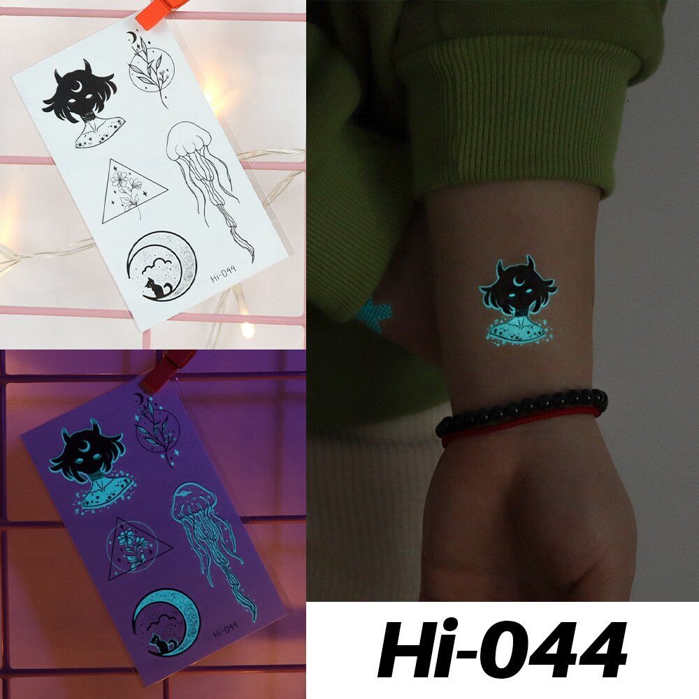 Blue Luminous Tattoo Stickers - Festigal