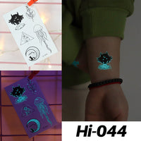 Blue Luminous Tattoo Stickers - Festigal