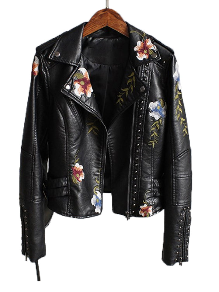 Bikers Jacket with a Floral Twist - Festigal