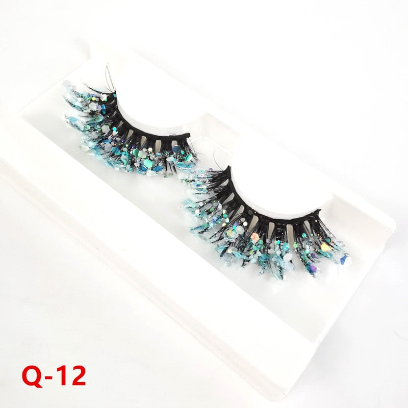 Luminous Sequin False Eye Lashes - Festigal