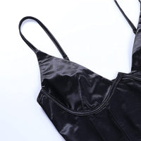 Clubwear Plunge Corset Style Top - Festigal