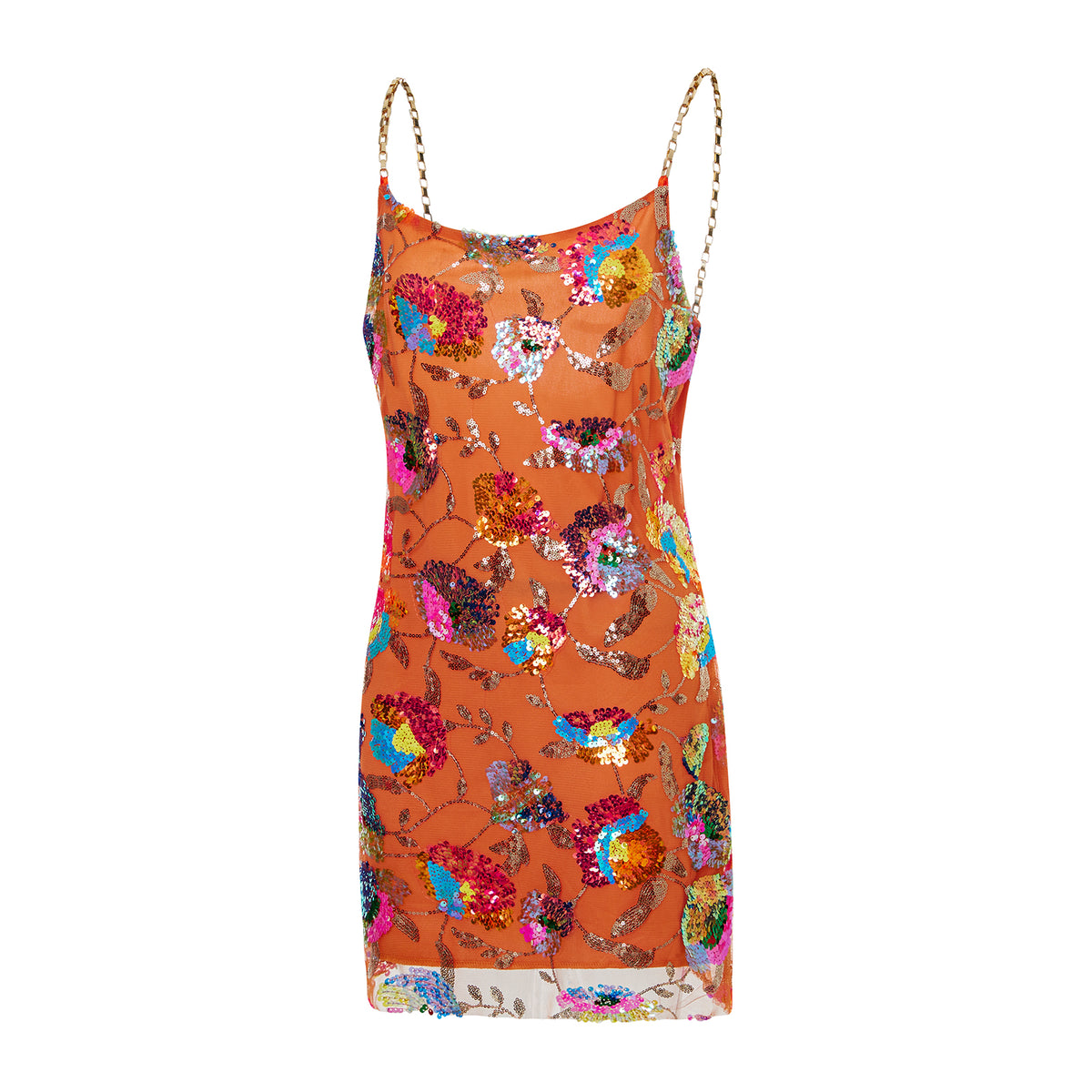 Backless Embellished Chain Strap Dress - Festigal