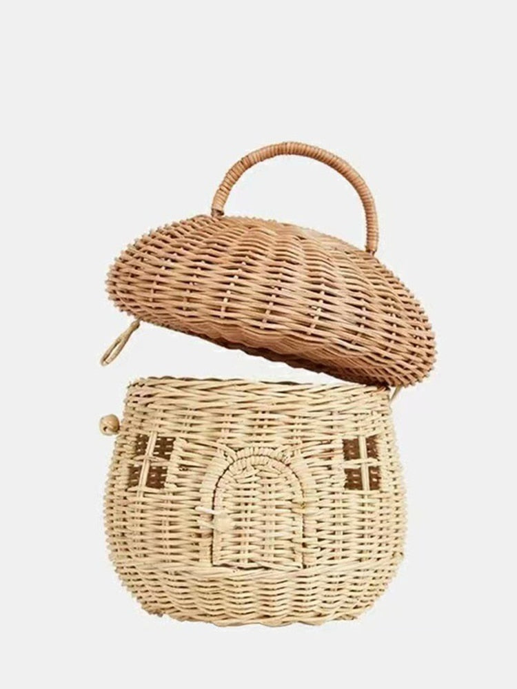 Rattan Mushroom Basket Bag - Festigal