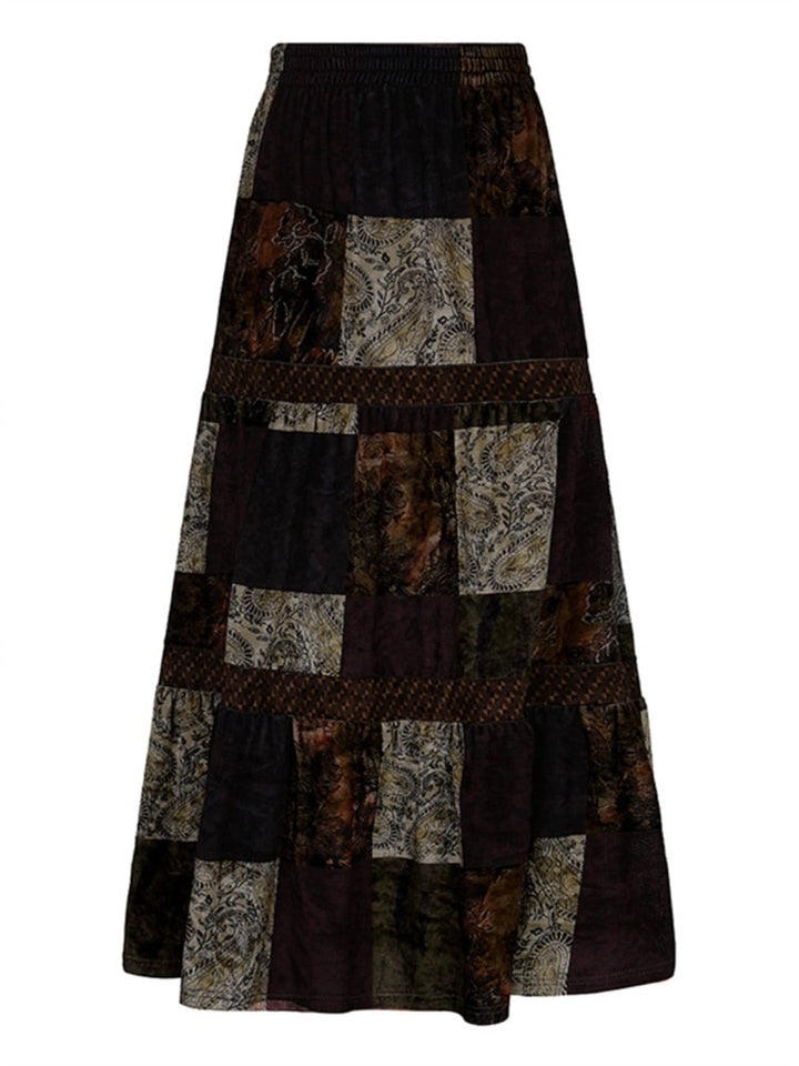 Long Velvet Autumn Skirt - Festigal