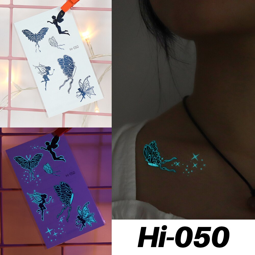 Blue Luminous Tattoo Stickers - Festigal