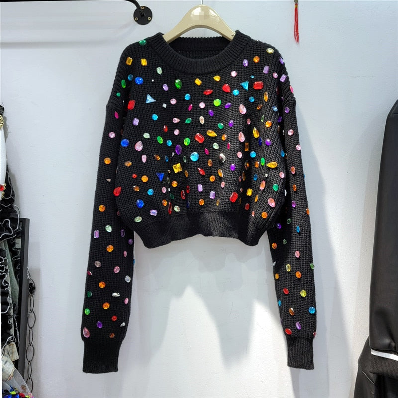 Bejewelled Crop Jumper - Festigal