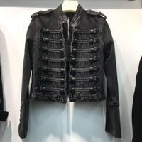 Retro Military Style Denim Jacket - Festigal