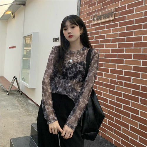 Long Sleeved Light Layer Mesh Top - Festigal