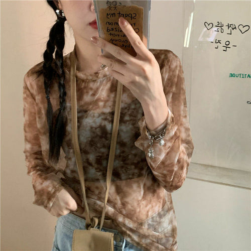 Long Sleeved Light Layer Mesh Top - Festigal