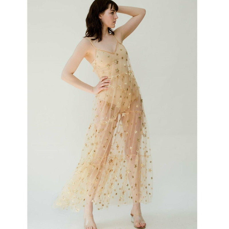 Transparent Mesh Dress - Festigal