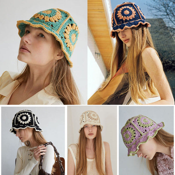 Crochet Flower Bucket Hat - Festigal