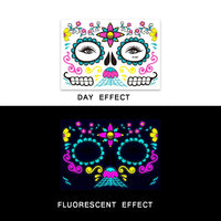 Day of The Dead Glow In The Dark Face Stickers - Festigal