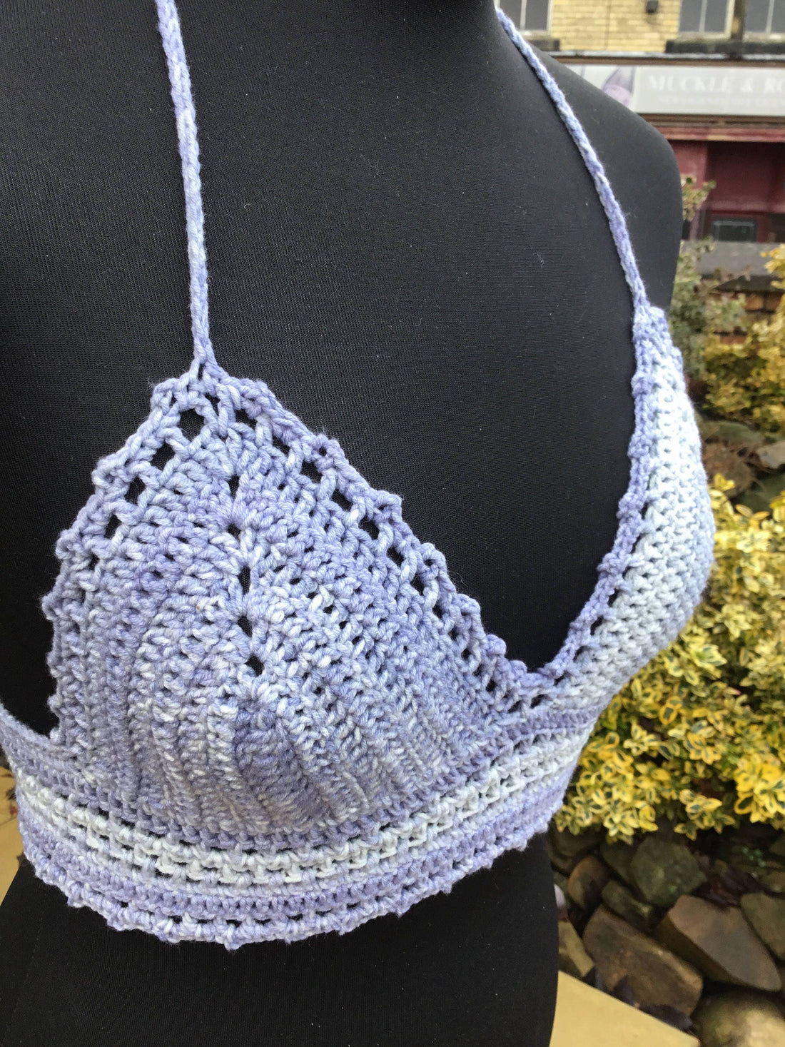 Handmade Crochet Festival Halter Top Bralette - Festigal