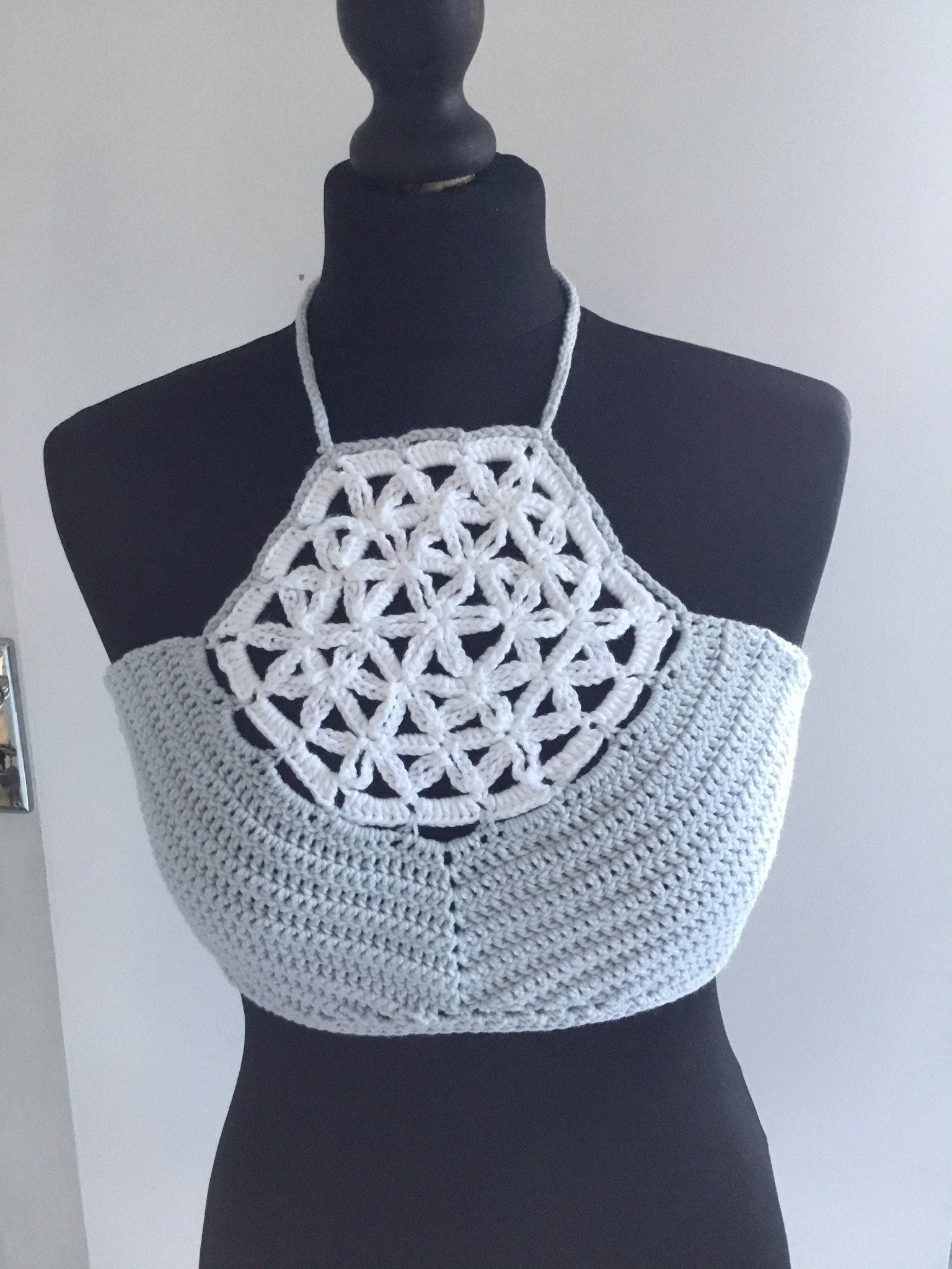 Crochet Festival Halter Top - Handmade - Festigal