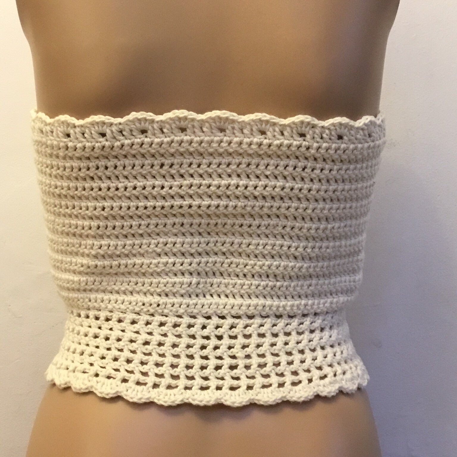 Crochet Crop Top Basque design - Festigal