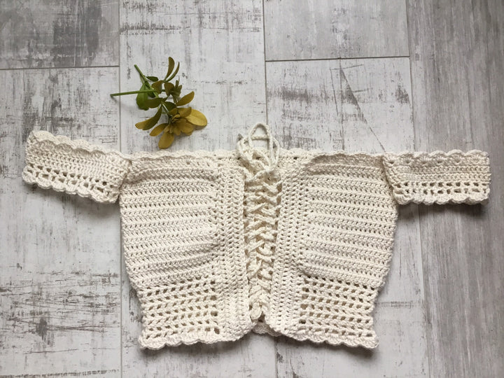 Crochet Crop Top Basque design - Festigal