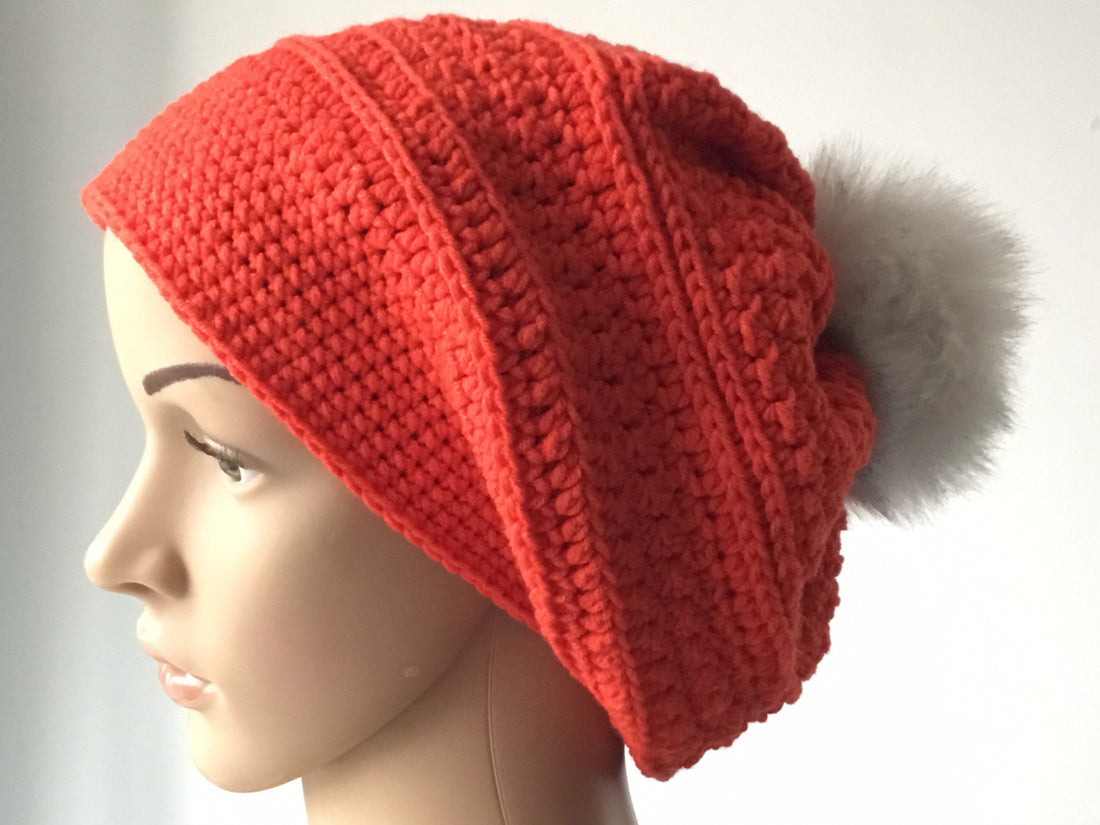 Handmade Slouchy Beanie with Handmade Label - Festigal