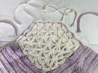Handmade Crochet Wildflower Insert Adjustable Tie Halterneck - Festigal