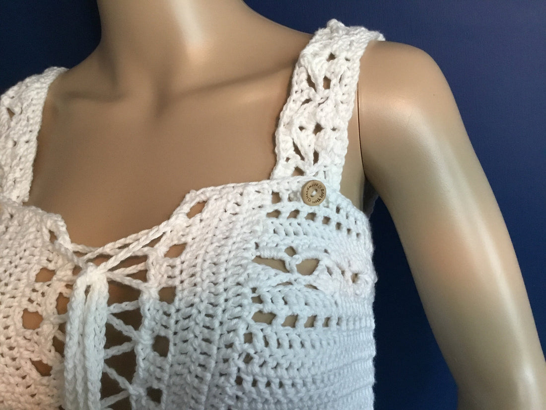 Handmade Crop Tube Top Front Tie Adjustable Removable Straps - Festigal