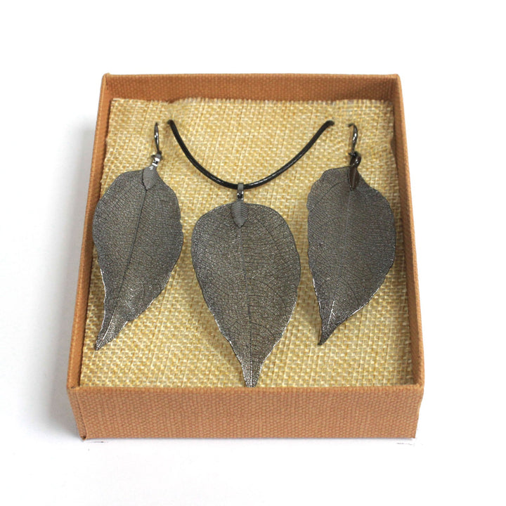 Necklace and Earing Set - Bravery Leaf - Festigal