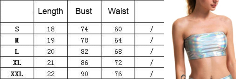 Holographic Silver Two Piece Set - Festigal