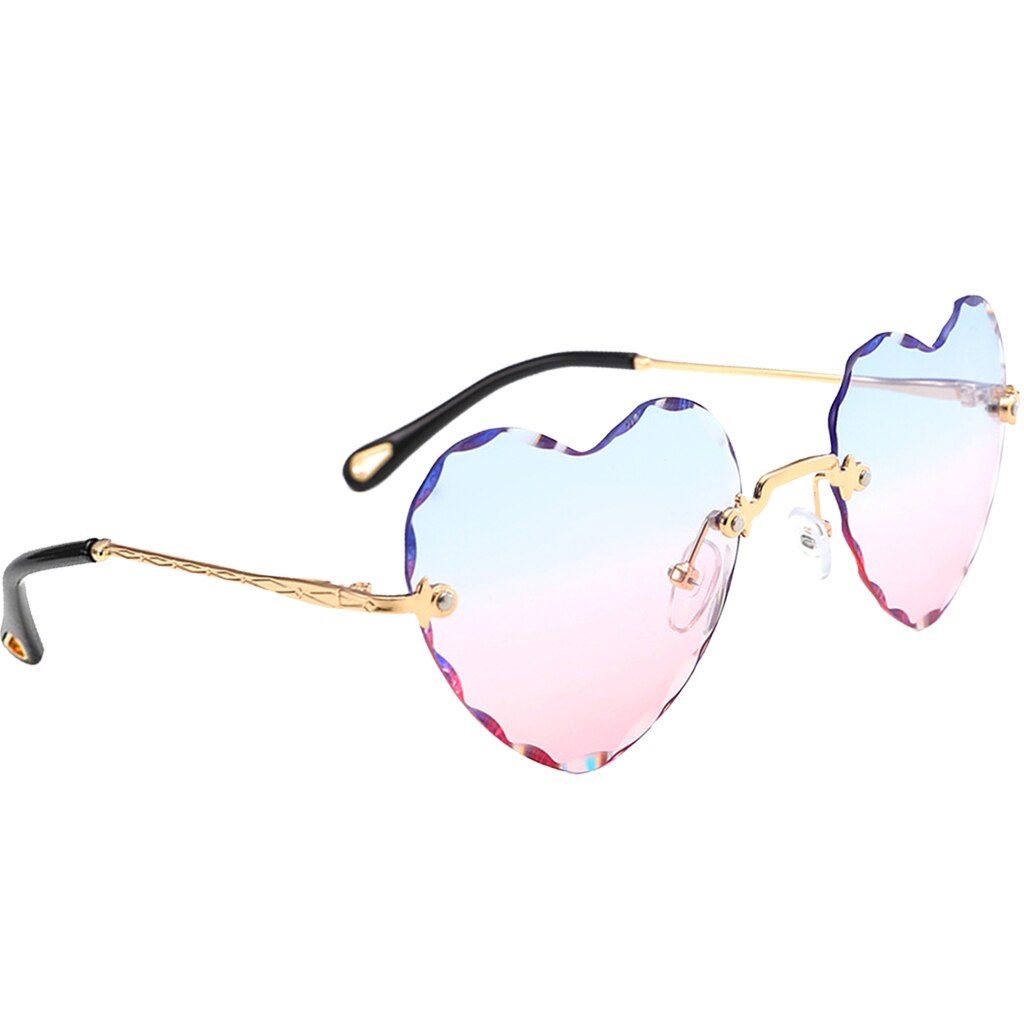 Heart Shaped Rimless UV400 Sunglasses - Festigal