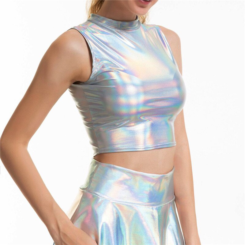 Holographic Silver Two Piece Set - Festigal