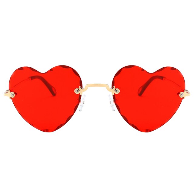 Heart Shaped Rimless UV400 Sunglasses - Festigal