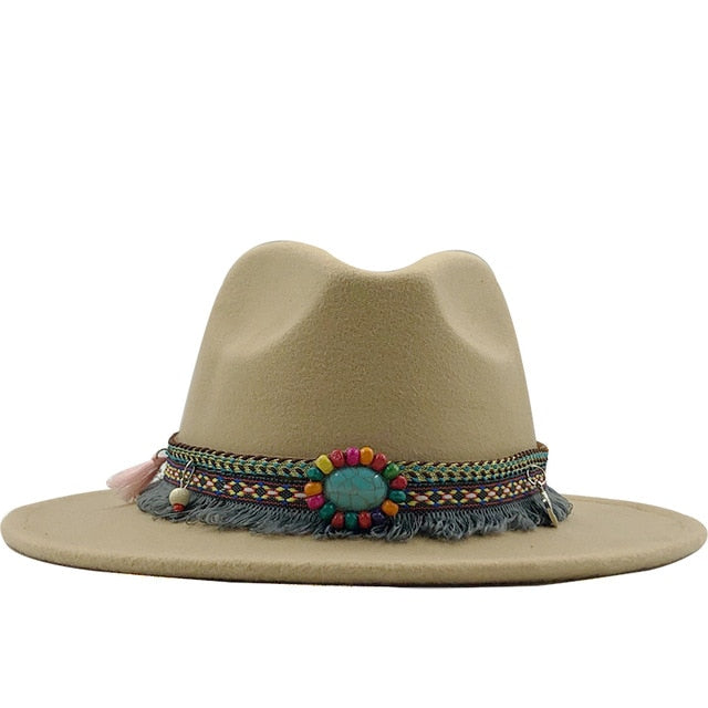 Wide Brim Fedora Hat - Festigal