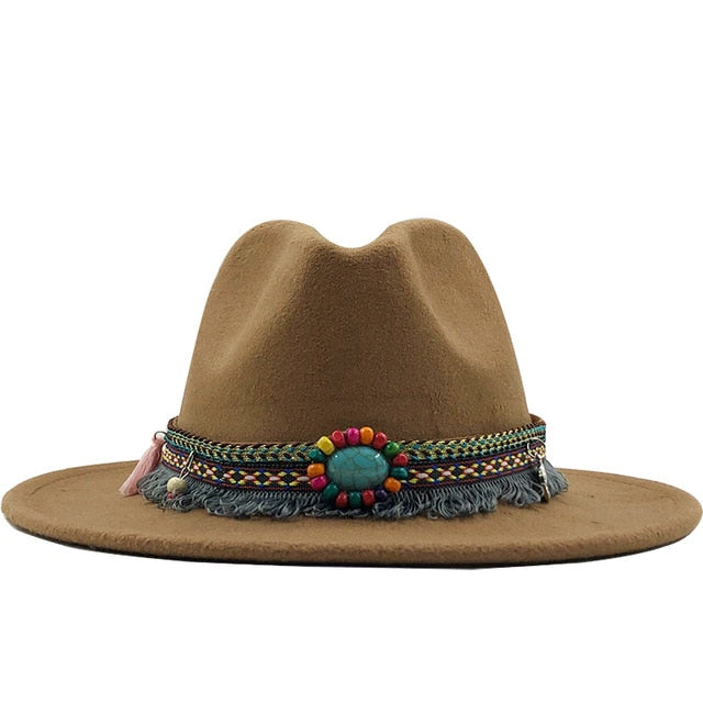 Wide Brim Fedora Hat - Festigal