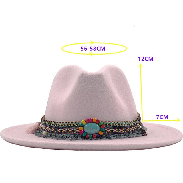 Wide Brim Fedora Hat - Festigal