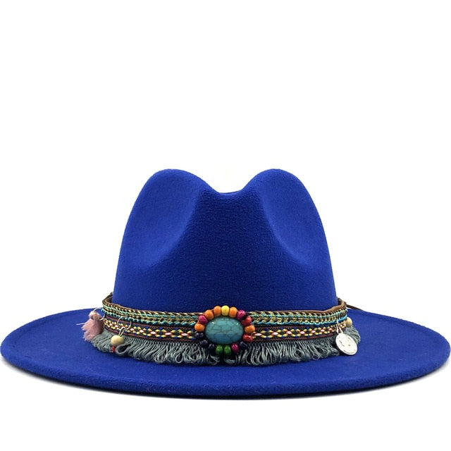 Wide Brim Fedora Hat - Festigal