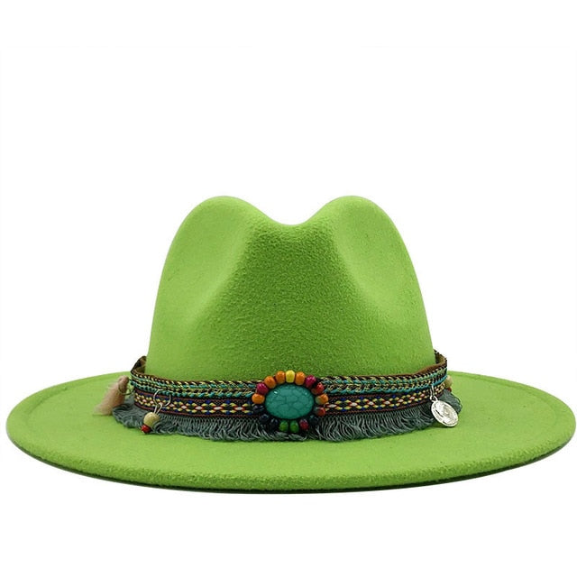 Wide Brim Fedora Hat - Festigal
